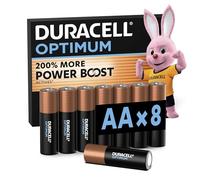 DURACELL AA Batterie Alcaline Optimum (Confezione da 8) 1.5V, LR06 | 200% Più Power Boost Actives - Soddisfano le Esigenze dei Dispositivi Moderni - 100% Riciclabili