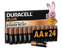 Duracell Batterie Plus AA (pacco da 24) - Pile Alcaline 1.5V - Fino al 100% di extra durata - Affidabilità per i dispositivi a uso quotidiano - 0% plastica - 10 anni di conservazione - LR6 MN1500