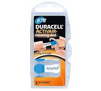 Duracell Activair 675 - Batteria per apparecchi acustici, 5 confezioni da sei celle, colore: Nero