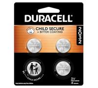 Duracell Batteria al litio 2032, 4 pezzi (confezione da 1), compatibile con AirTag, caratteristiche di sicurezza per bambini, portachiavi, CR2032 3V Cell