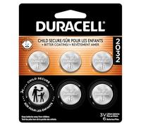 Duracell Batteria al litio 2032, 6 pezzi (confezione da 1), caratteristiche di sicurezza per bambini, compatibile con portachiavi, candele e altri dispositivi, batteria CR2032