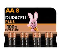 Duracell - batteria alcalina plus power 100 aa lr6 8 unit