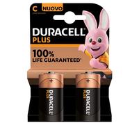 Duracell Batteria C Alcalina 1,5 V Plus 100 C B2 x10 Multicolore