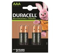 Duracell AAA (4pcs) Batteria ricaricabile Mini Stilo AAA Nichel-Metallo Idruro (NiMH)