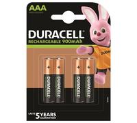 Duracell - batteria ricaricabile hr03 aaa 900mah 4 unit