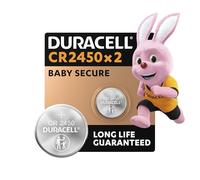 Duracell Batterie a moneta al litio 2450 3V (confez. da 2) - Lunga durata garantita - Per portachiavi, dispositivi domestici, bilance, sensori - A prova di bimbo - Garantite per 10 anni in stoccaggio