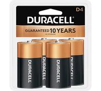Duracell - Batterie alcaline CopperTop D con confezione richiudibile - batteria D multiuso a lunga durata per uso domestico e aziendale - 4 pezzi (confezione da 12)