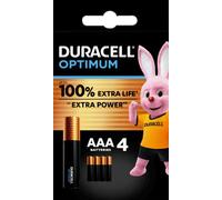 Duracell Batterie Duracell Optimum AAA alcaline, 4 pezzi