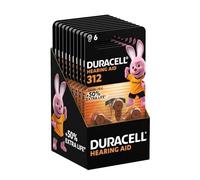 DURACELL Batterie per Apparecchi Acustici 312 (Confezione da 60) 1.45V PR41 | +50% di durata extra, installazione semplice, imballaggio 100% riciclabile, garantite per 4 anni nell'ambiente di stoccaggio