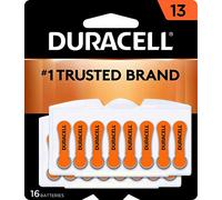 Duracell - Batterie per apparecchi acustici taglia 13 (arancione) - batteria a lunga durata con EasyTab per facilità di installazione - 16 conteggi