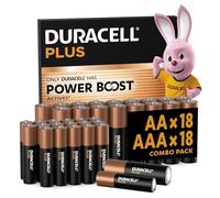 DURACELL Batterie Plus AA & AAA (Confezione combinata da 36) - Con POWER BOOST Actives - 0% di plastica nella confezione - Garanzia di 10 anni nell'ambiente di stoccaggio - MN150/ MN2400