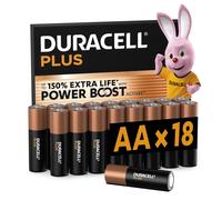 DURACELL Batterie Plus AA (Confezione da 18) - Batterie Alcaline da 1,5 18 Count
