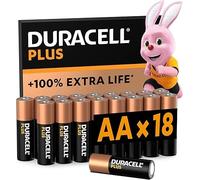 Duracell Batterie Plus AA (pacco da 18) Pile Alcaline 1.5V Fino al 100% di extra
