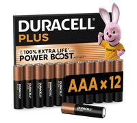 DURACELL Batterie Plus AAA (Confezione da 12) - Batterie Alcaline da 1,5 V - Fin