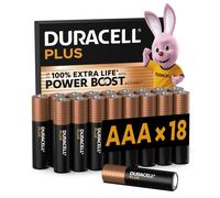 DURACELL Batterie Plus AAA (Confezione da 18) - Batterie Alcaline da 1,5 V - Fin