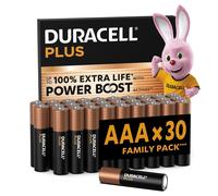 DURACELL Batterie Plus AAA (Confezione da 30) Batterie Alcaline da 1,5 V Fino al
