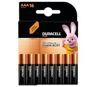 Duracell Batterie Plus Mini Stilo AAA PowerBoost Alcalina 1,5V - Confezione 16 pz