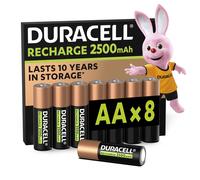Duracell Batterie Ricaricabili AA (Confezione da 8) 2500 mAh NiMH pre caricate