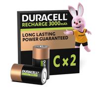 Duracell Batterie Ricaricabili C (Confezione da 2) Pile ricaricabili 3000 mAh