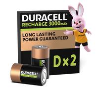 Duracell Batterie Ricaricabili D (Confezione da 2) Pile ricaricabili 3000 mAh
