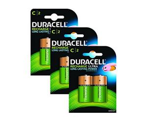 Duracell Batterie ricaricabili di tipo C, confezione da 6