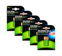 Duracell BUN0055A Nichel Metallo Mh 170mAh 9V Batteria Ricaricabile - Batteria/Batteria ricaricabile (170 mAh, Nichel-Metallo Idruro (NiMH), 9 V, 5 pezzi
