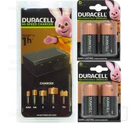 DURACELL CEF22 caricabatterie per pile ricaricabili AA AAA C D 9V scegli lotti