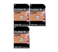 DURACELL Confezione da 3 blister da 1 batteria al litio "Electronics" CR 2430 3 volt
