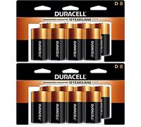 Duracell Coppertop - Batterie D Confezione da 8 pezzi, batteria D a lunga durata, batteria D alcalina multiuso per dispositivi domestici e da ufficio (confezione da 2)