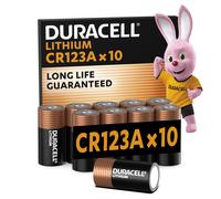 DURACELL CR123 (confezione da 10) al litio ad alta potenza da 3 V (CR123A / CR17