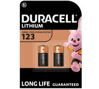 DURACELL CR123 (confezione da 2) al litio ad alta potenza da 3 V (CR123A /
