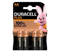 DURACELL - DU0101 - Pila stilo AA - 1,5V - Plus - MN1500 - Duracell - blister 4 pezzi - 36205 - Conf. da 1 Pz. - DU0101