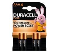 DURACELL - DU0203 - Pila ministilo AAA - 1,5V - Plus Powerboost - MN2400 - Duracell - blister 4 pezzi - 103668 - Conf. da 1 Pz. - DU0203