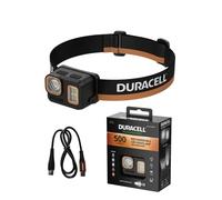 Duracell Lampada frontale a LED DH500R Core - 500 lumen, focalizzabile, 40 m, funzione luce rossa, ricaricabile USB-C, batteria al litio, diverse modalità di illuminazione, ergonomica, resistente agli