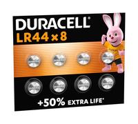 DURACELL LR44 Batterie Alcaline Specialistiche (Confez. da 8) 1.5V, A76 | +50% EXTRA DURATA - Per l’utilizzo in termometri digitali, calcolatrici, torce, orologi da polso