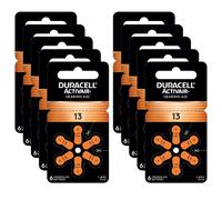 60 batterie x apparecchi acustici DURACELL ACTIVAIR mod 13 arancio PR48 CORRIERE
