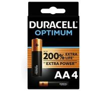 Duracell - optimum 200 batteria alcalina aa lr6 4 unit