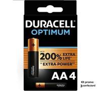 Duracell Optimum pile stilo alcaline AA extra Durata extra Potenza 12 batterie