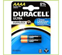 Duracell - Pack di 2 batterie Ultra AAAA - 1.5 V - Batterie alcaline AAAA