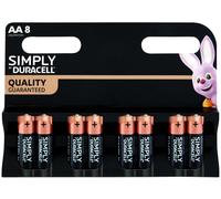 Duracell PILA ALCALINA SERIE SIMPLY 8 PZ. STILO 1,5V 12 CF