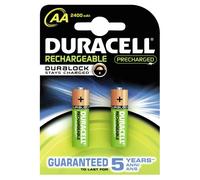 Duracell, Pile ricaricabili AA StayCharged, pre-caricate, HR06, 2400 mAh, 2 pz.