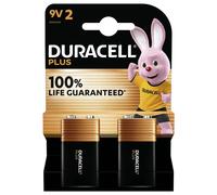 DURACELL 9V Batterie Alcaline Plus (Confezione da 2) 6LR61 | Fino al 100% di extra durata - Affidabilità per i dispositivi ad uso quotidiano - 0% plastica - 5 anni di conservazione