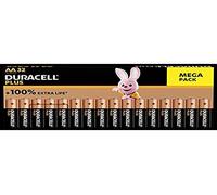 Duracell Plus BP32 Mignon (AA), batteria alcalina al manganese, 1,5 V, 32 pezzi