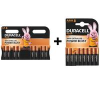 Duracell Plus pile 8 batterie STILO AA + 8 batterie MINI STILO AAA + 150%