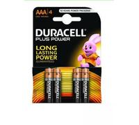 DURACELL PLUS POWER AAA MINI STILO 4PCS MN2400B4 NEW