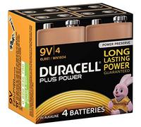 Duracell Plus Power batteria non-ricaricabile Alcalino 9 V, Confezione da 4