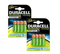 Duracell rechargeable 2400 mAh AA batteries - 8 pack