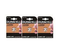 DURACELL Set di 3 Batterie a bottone litio Elettronica CR2450 3 volt Blister di 1