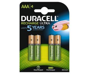 Duracell StayCharged AAA [4pcs] Batteria ricaricabile Mini Stilo AAA Nichel-Metallo Idruro [NiMH] (Staycharged Aaa [4Pcs] - Rec NEW