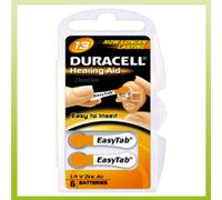 Duracell V13 6-BL (PR48/DA13) Single-use Battery Zinco-Air 1,4 V - Batterie (Single-use Battery, Zinco-aria, Bottone/Moneta, 1,4 V, 6 pezzo(i), 310 mAh)